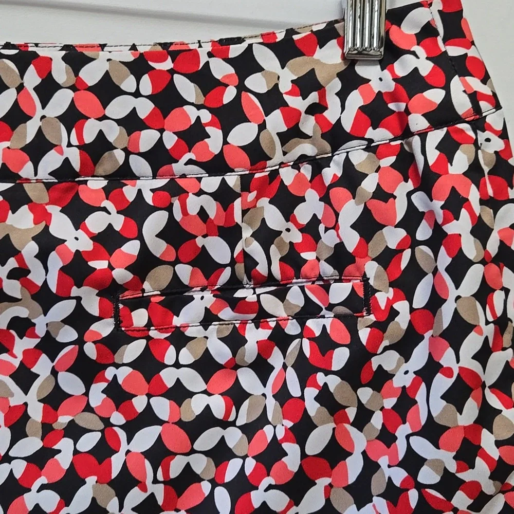 Tail Abstract Floral Print Golf Skort‎ Size 8 White Label Pickleball Tennis Prep